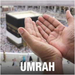 Umrah pilgrimage near the Holy Kaaba
